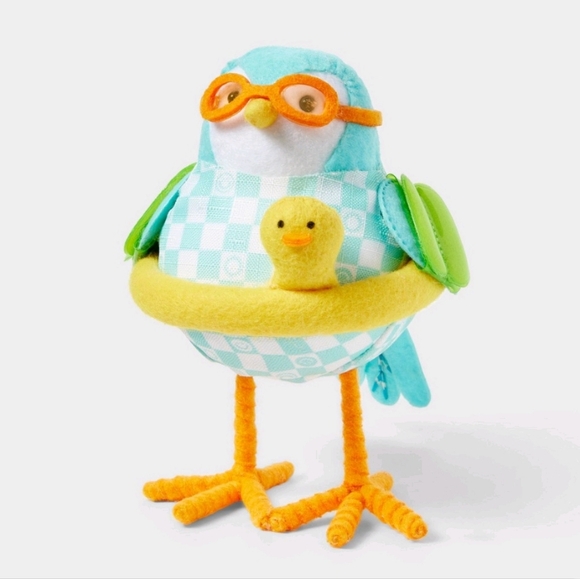 Rare, 2 Bird Bundle: NWT Junior and Coral Target Fabric Bird, Sun Squad - Picture 3 of 8